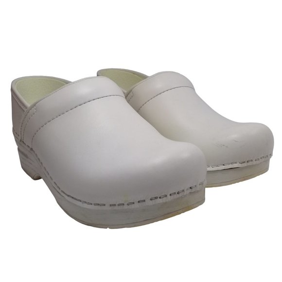 Dansko Women's Professional Padded Collars Full Grain Leather Clogs Size 6.5-7 - Picture 2 of 12